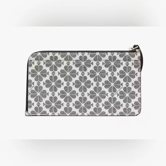 NWT Kate Spade Lucy Spade Flower Medium L-Zip Wristlet in Navy Multi; Brand New! - Picture 4 of 16